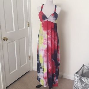 Tie dye maxi dress